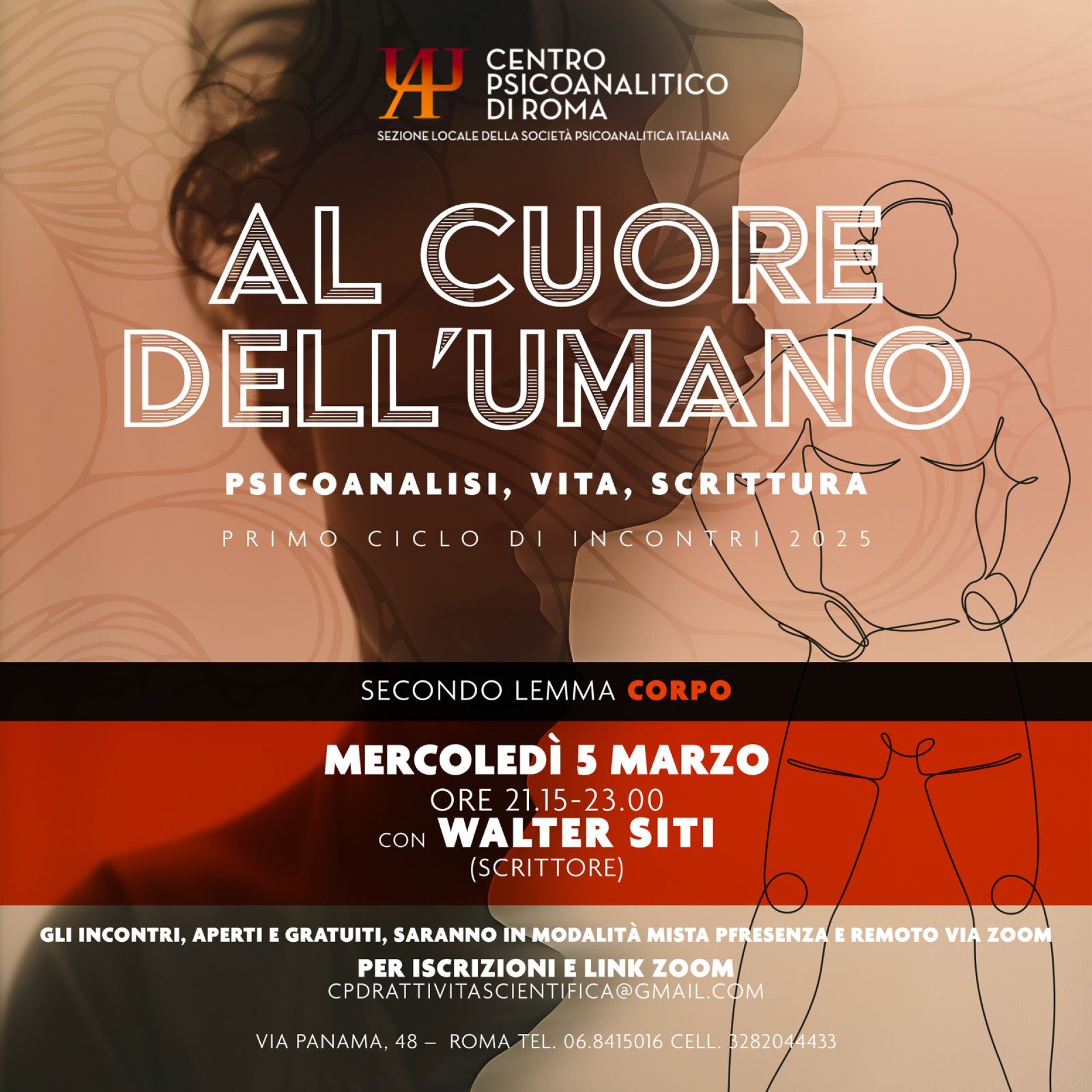 5 marzo ore 21.15 - 23.00 Ciclo "Al cuore dell’umano" Secondo lemma: Corpo